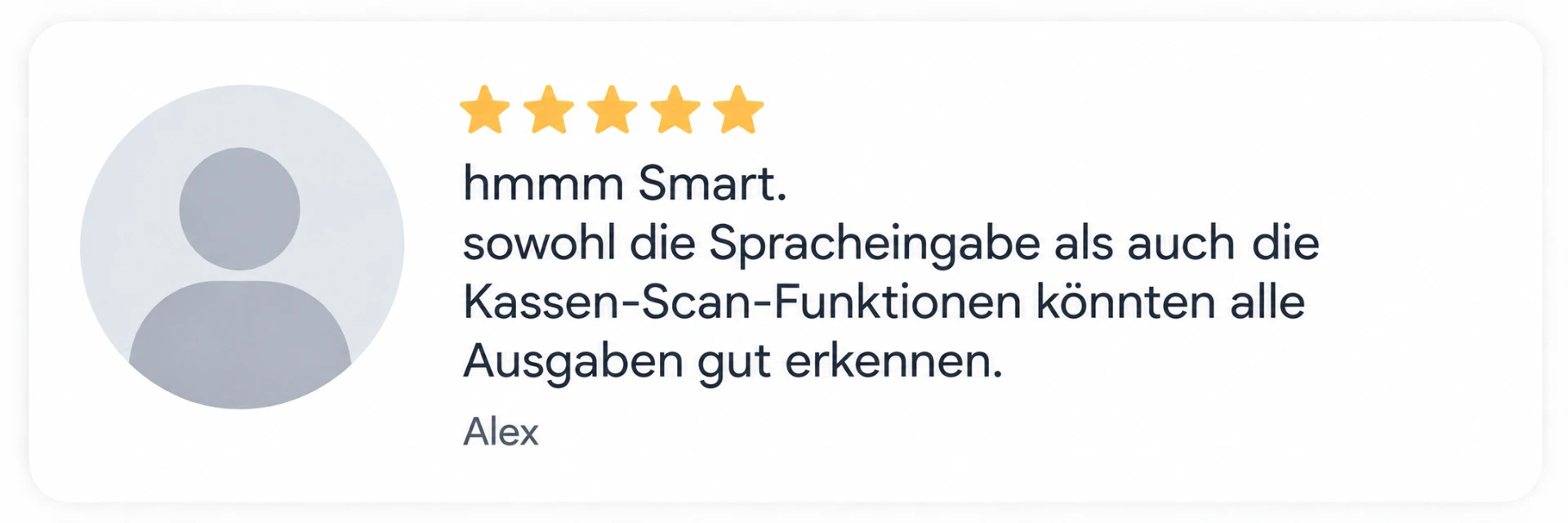 Bewertung von Alex